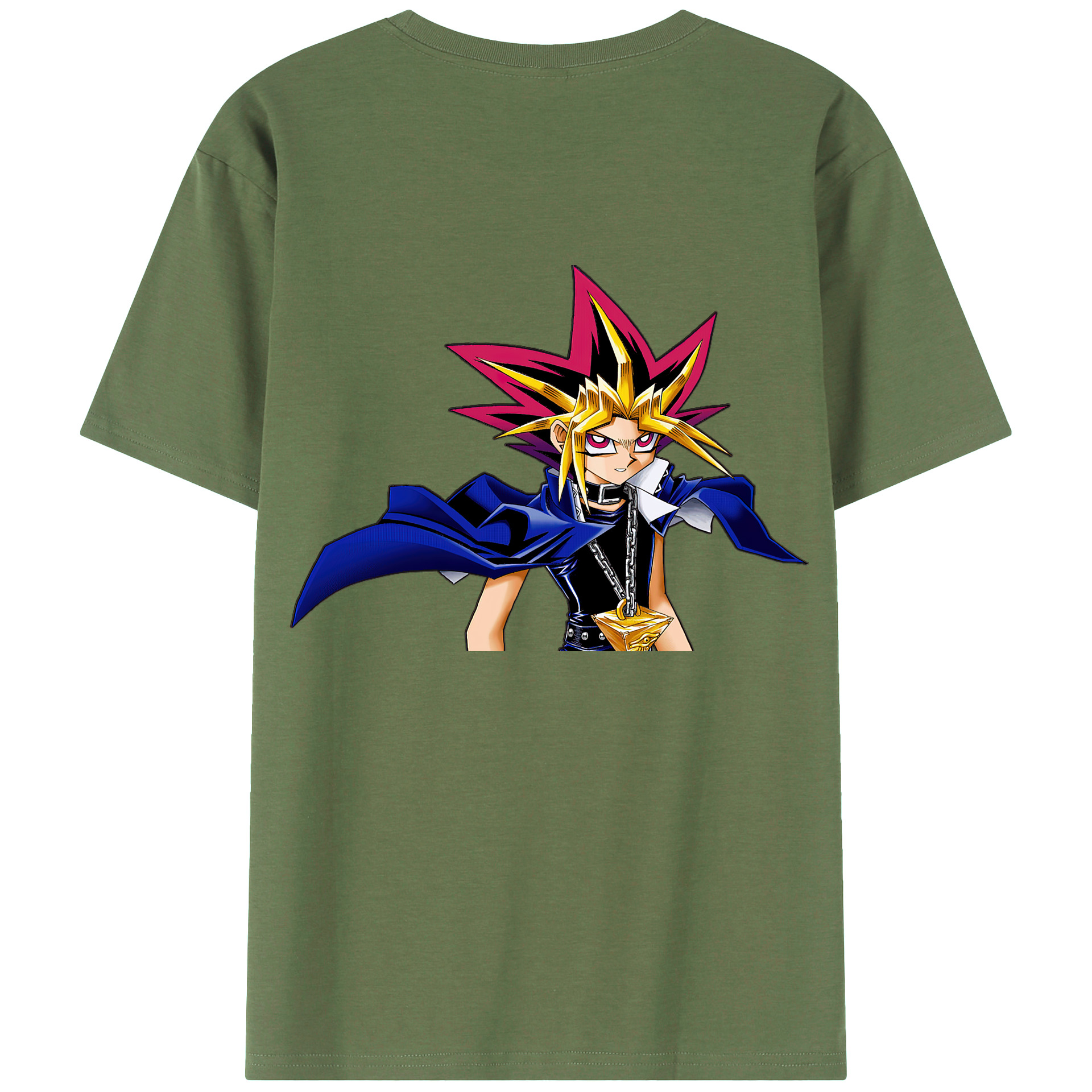 （画像用） 遊☆戯☆王 Yu-Gi-Oh! 綿100％ メンズ半袖Tシャツ（バックプリント） 通気性